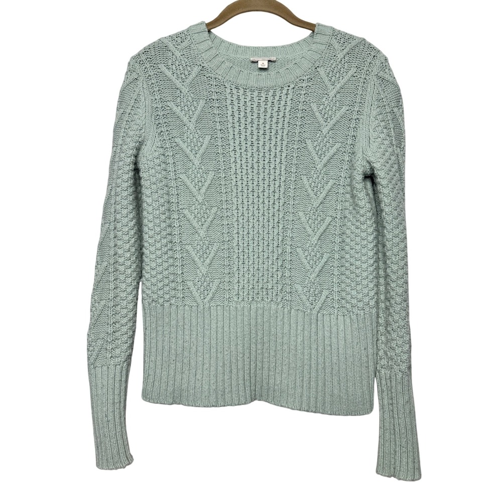 Gap Designed & Crafted Sweater Wool Blend Cable‎ Knit Pullover Long Sleeve sz M